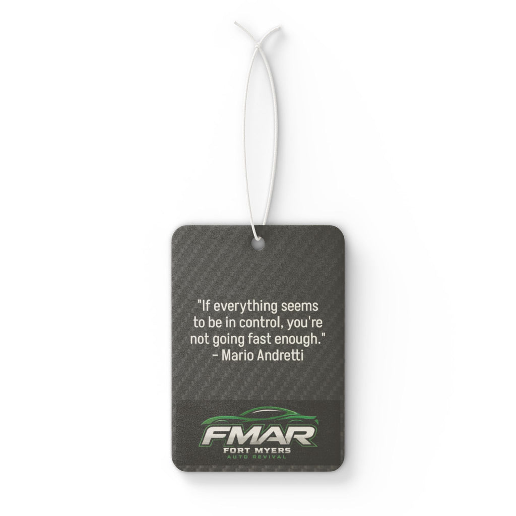 Car Air Freshener — Racing Quote M. Andretti