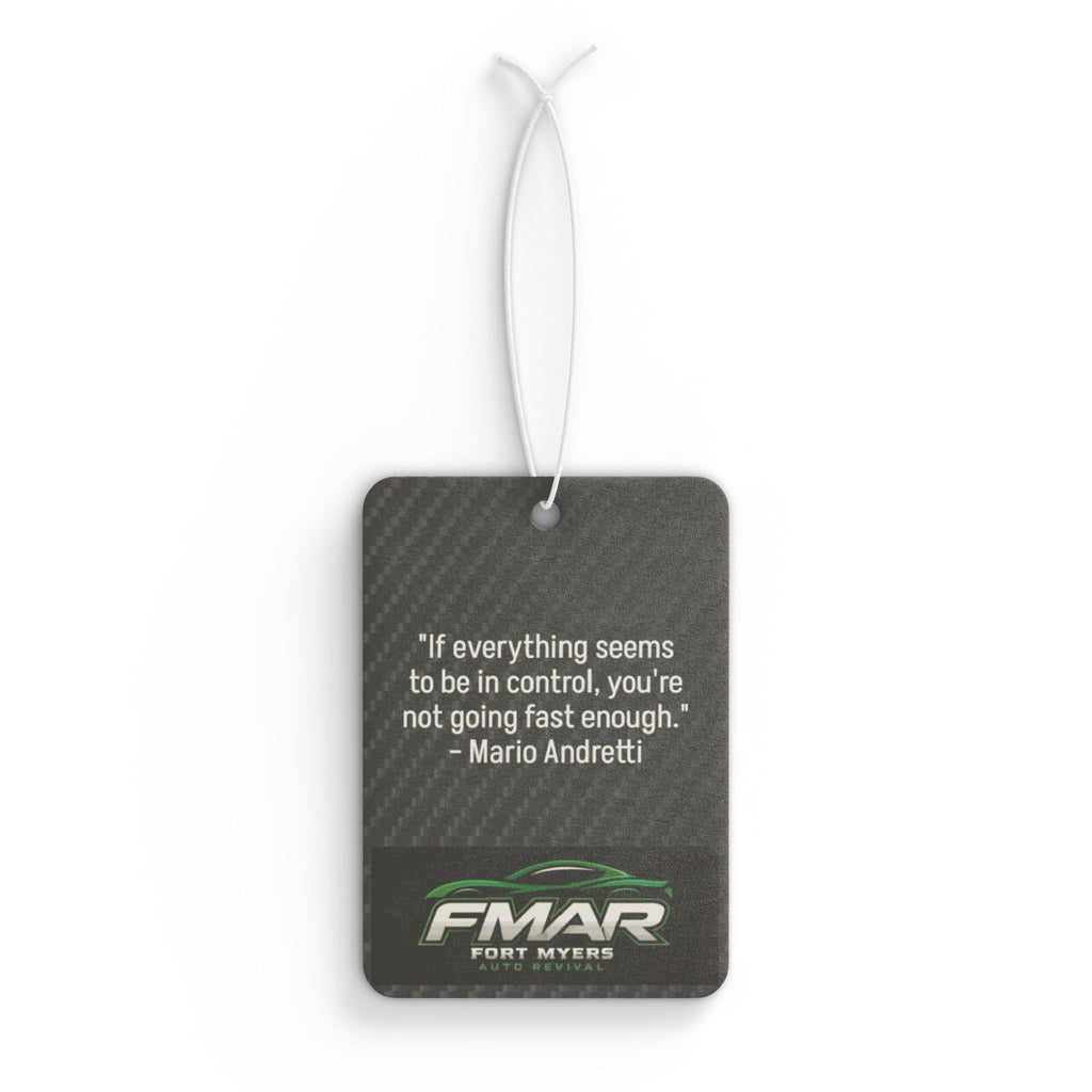 Car Air Freshener — Racing Quote M. Andretti