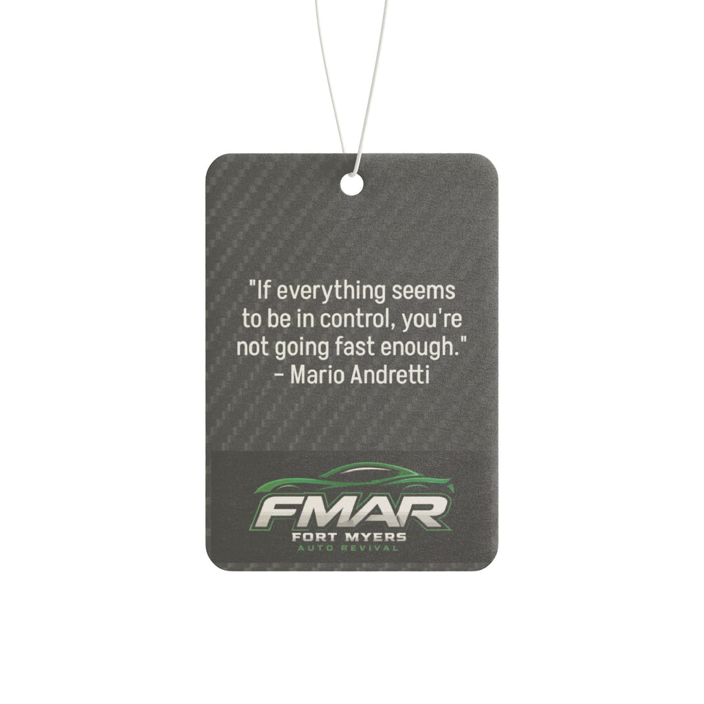 Car Air Freshener — Racing Quote M. Andretti